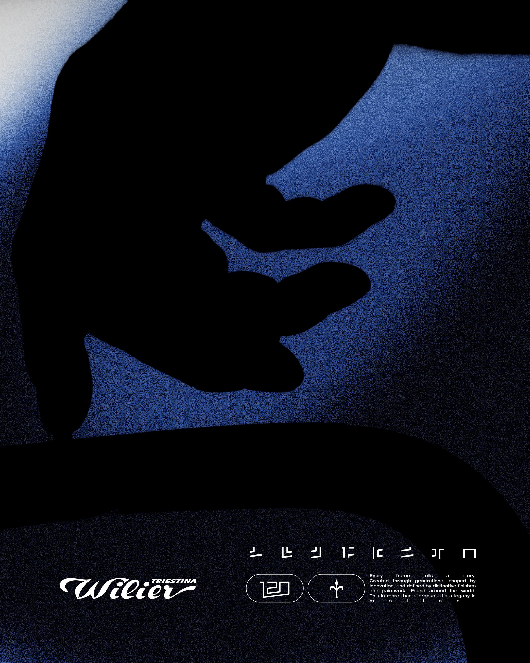 Visual blu della campagna Wilier 120 anni
